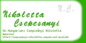 nikoletta csepcsanyi business card